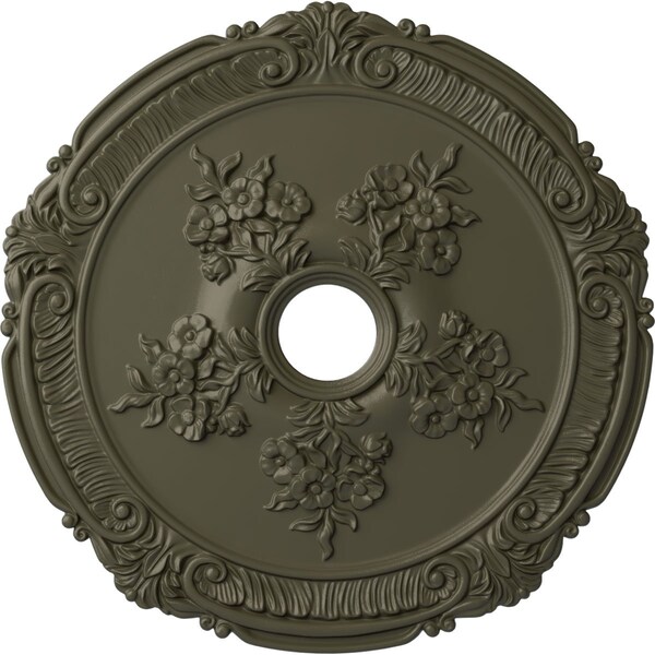 Ekena Millwork Attica with Rose Ceiling Medallion (Canopies up to 4 1/2"), 26"OD x 3 3/4"ID x 1 1/2"P, Witch Hazel CM26ATWHF - main